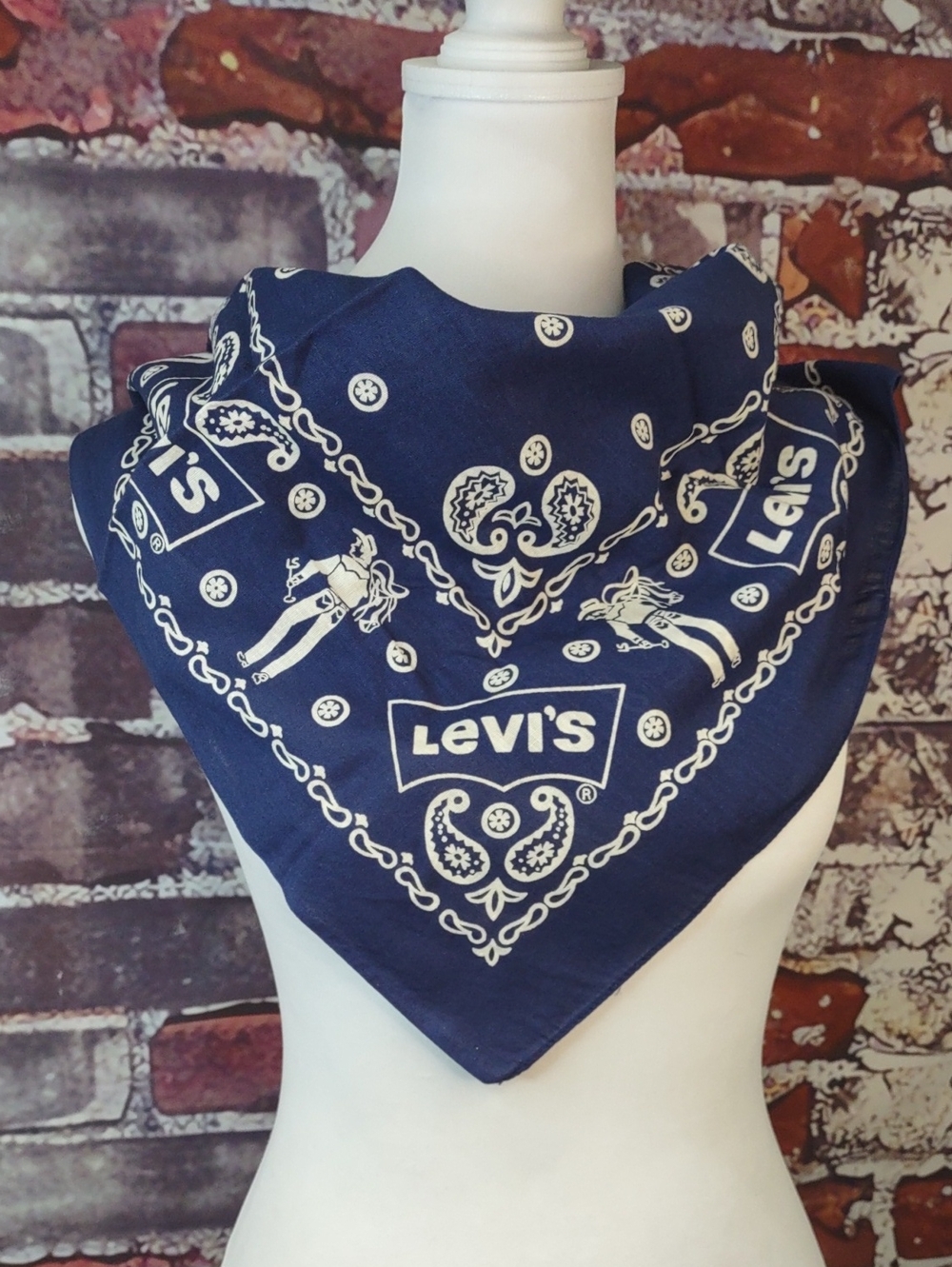 Vintage Levi's Navy Bandana Scarf